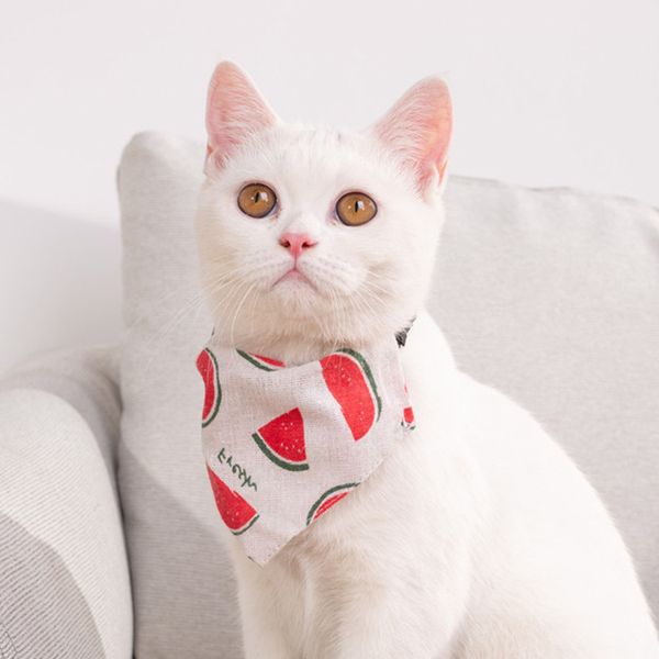 pet dog cat neck scarf dog bandana tie bowtie cotton cute cleaning towel for cat cats grooming accessories